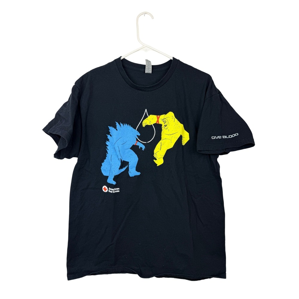 Godzilla Kong The New Empire American Red Cross Graphic T Shirt Mens Large